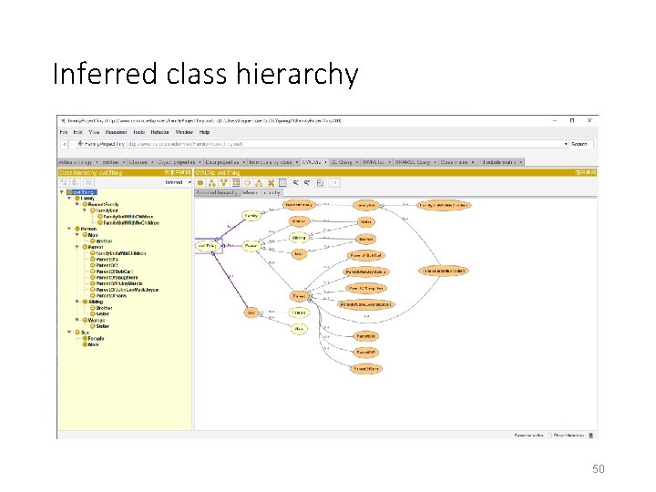 Inferred class hierarchy 50 