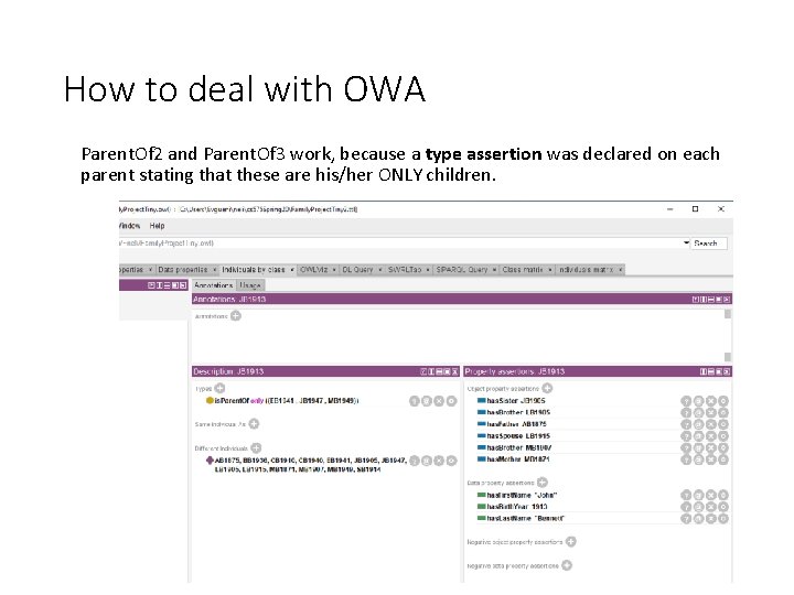 How to deal with OWA Parent. Of 2 and Parent. Of 3 work, because