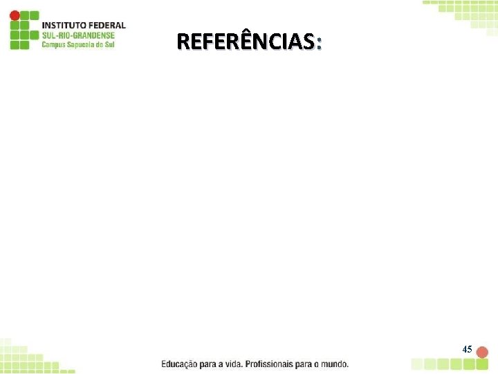 REFERÊNCIAS: 45 