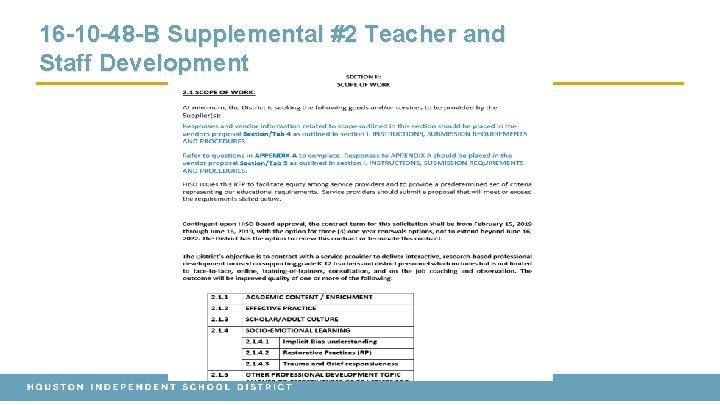 16 -10 -48 -B Supplemental #2 Teacher and Staff Development 16 -10 -48 -B Supplemental #2 Teacher and Staff Development