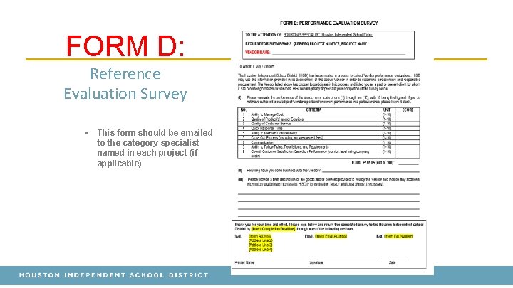 FORM D: Reference Evaluation Survey • This form should be emailed to the category FORM D: Reference Evaluation Survey • This form should be emailed to the category