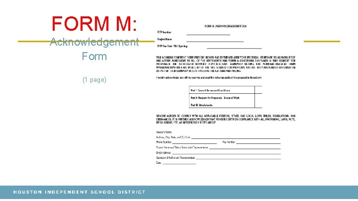 FORM M: Acknowledgement Form (1 page) FORM M: Acknowledgement Form (1 page)