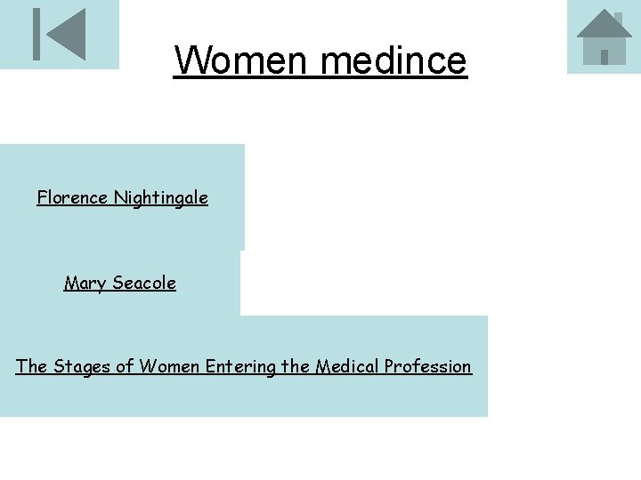 Women medince Florence Nightingale Mary Seacole The Stages of Women Entering the Medical Profession