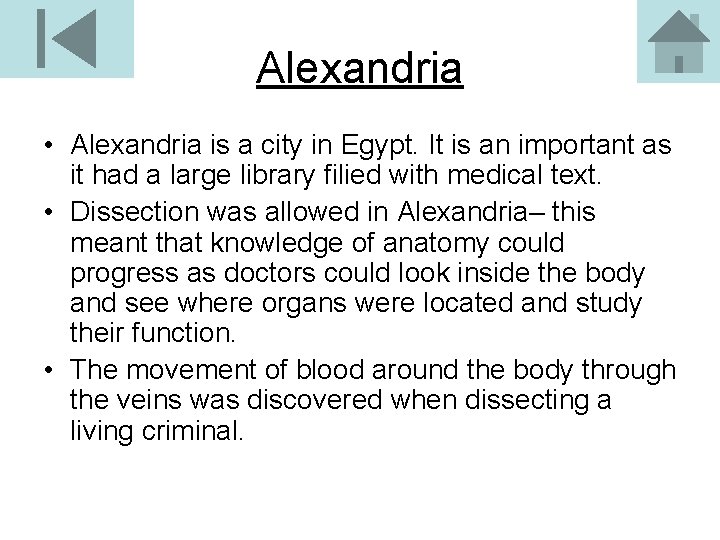 Alexandria • Alexandria is a city in Egypt. It is an important as it