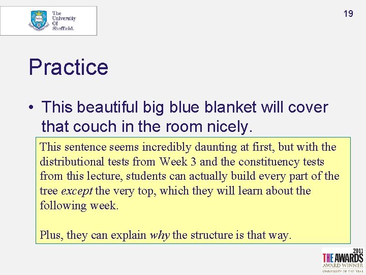 19 Practice • This beautiful big blue blanket will cover that couch in the