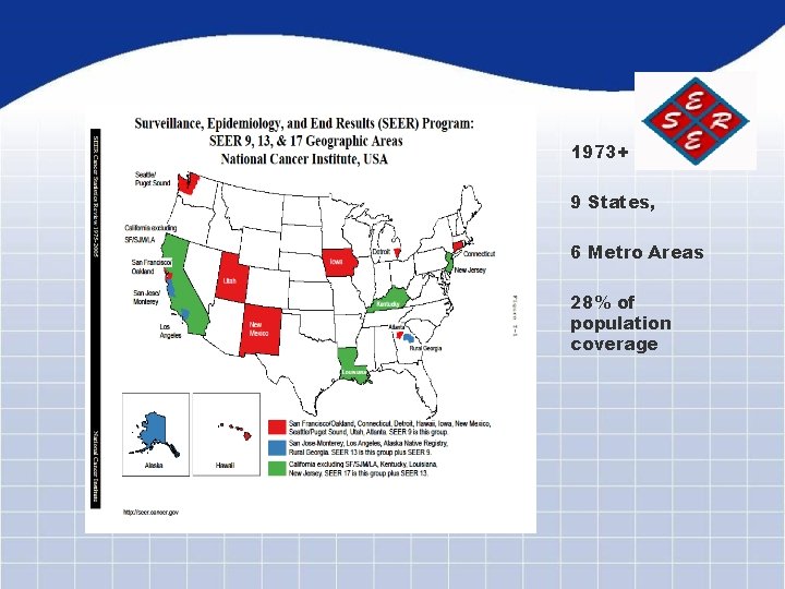 1973+ 9 States, 6 Metro Areas 28% of population coverage 