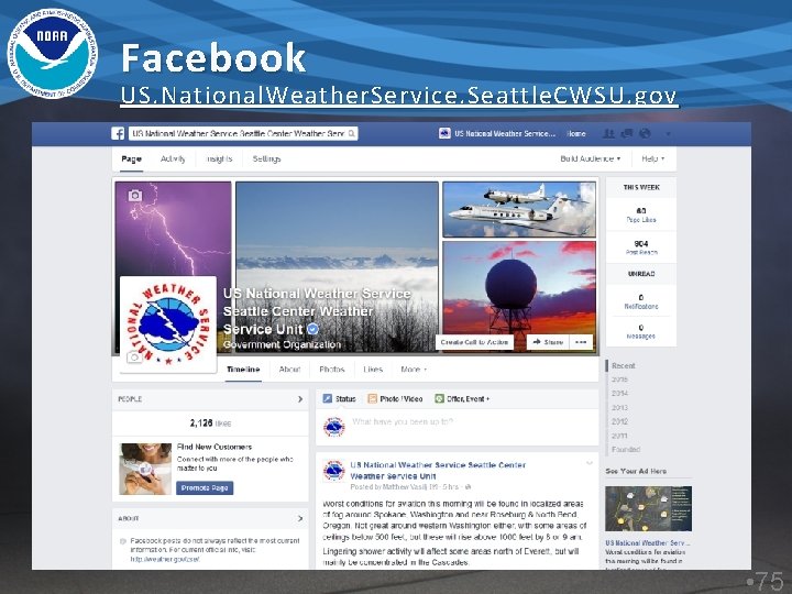 Facebook US. National. Weather. Service. Seattle. CWSU. gov • 75 
