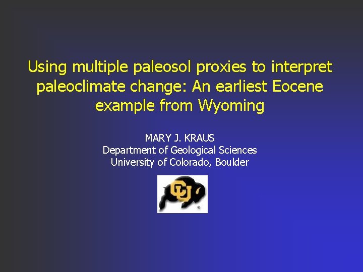 Using multiple paleosol proxies to interpret paleoclimate change: An earliest Eocene example from Wyoming