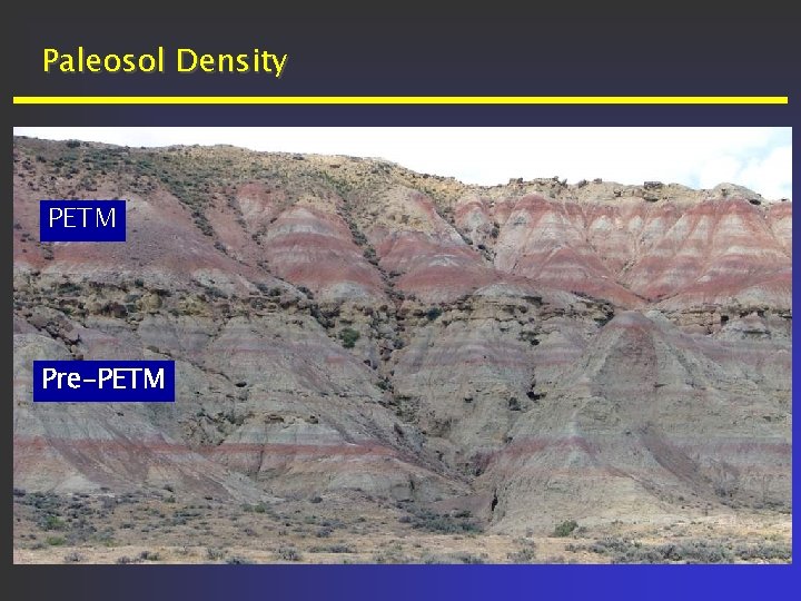Paleosol Density PETM Pre-PETM 