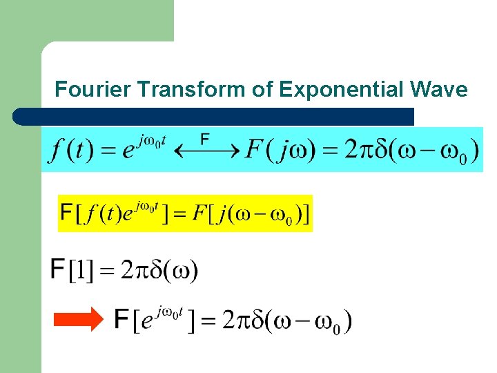 Fourier Transform of Exponential Wave 