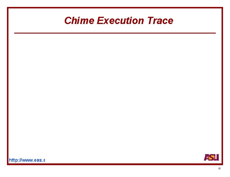 Chime Execution Trace http: //www. eas. asu. edu/~calypso 12 