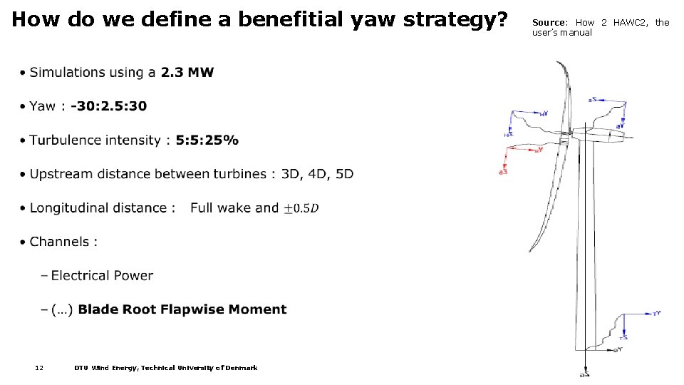 How do we define a benefitial yaw strategy? 12 DTU Wind Energy, Technical University