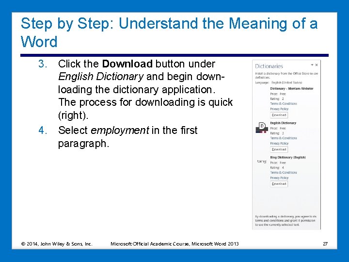 Step by Step: Understand the Meaning of a Word 3. Click the Download button