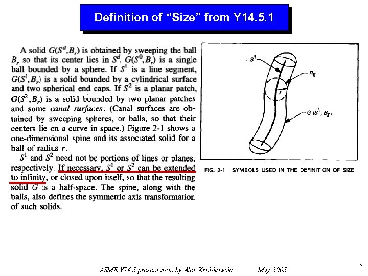 Definition of “Size” from Y 14. 5. 1 ASME Y 14. 5 presentation by