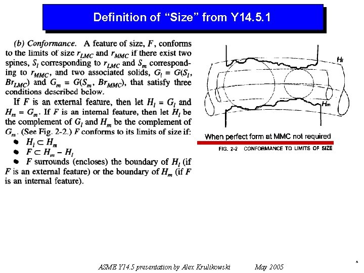 Definition of “Size” from Y 14. 5. 1 ASME Y 14. 5 presentation by