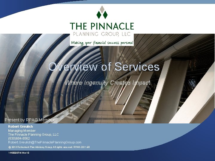 Log Overview of Services Where Ingenuity Creates Impact