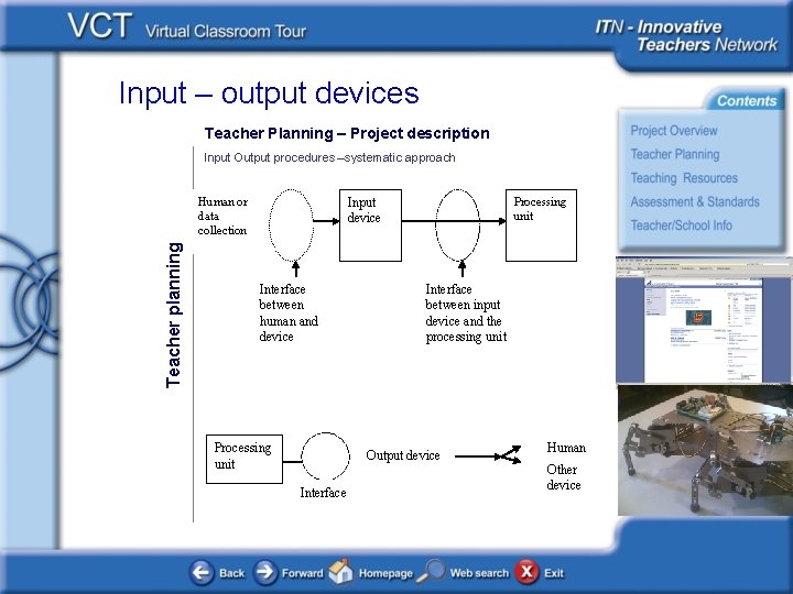 Input – output devices Teacher Planning – Project description Input Output procedures –systematic approach