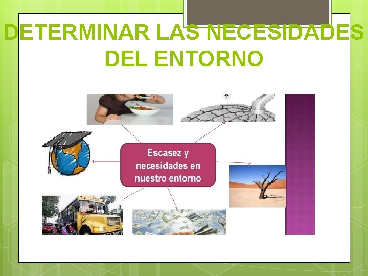 DETERMINAR LAS NECESIDADES DEL ENTORNO DETERMINAR LAS NECESIDADES DEL ENTORNO