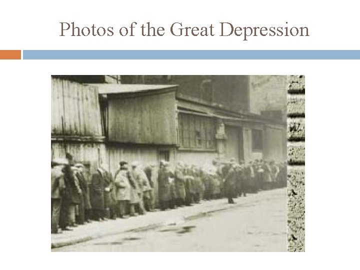 Photos of the Great Depression 