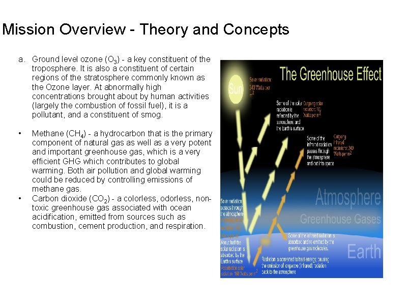 Mission Overview - Theory and Concepts a. Ground level ozone (O 3) - a Mission Overview - Theory and Concepts a. Ground level ozone (O 3) - a