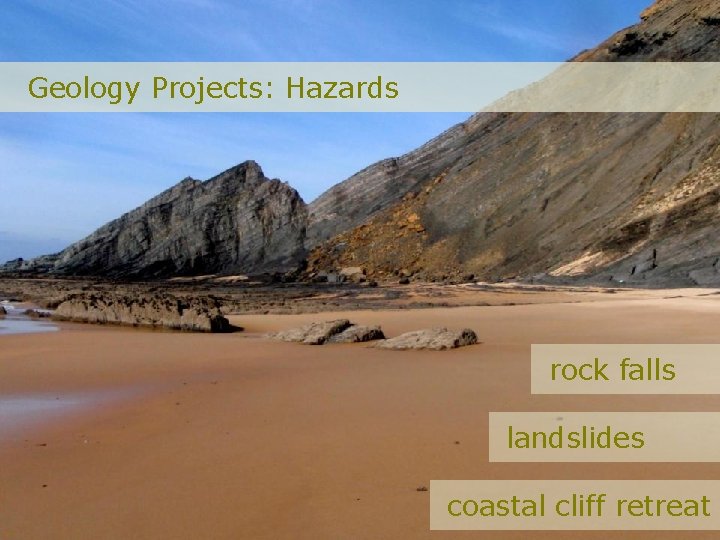 Geology Projects: Hazards rock falls landslides coastal cliff retreat 