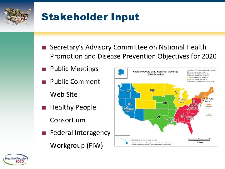 Stakeholder Input ■ Secretary’s Advisory Committee on National Health Promotion and Disease Prevention Objectives