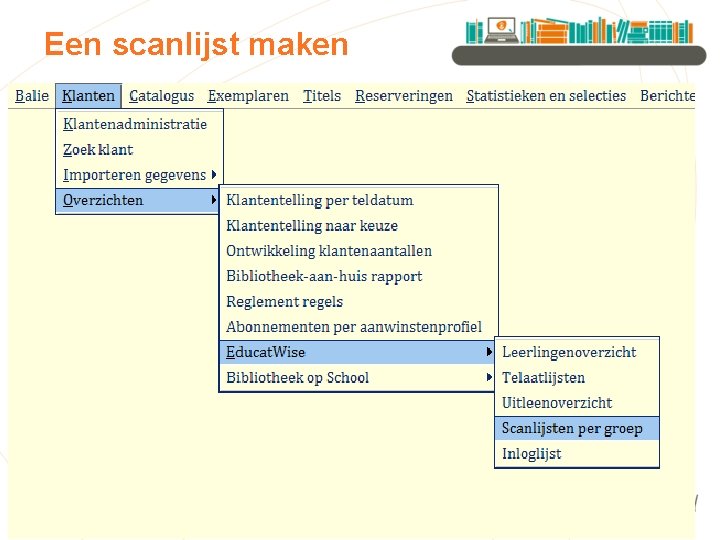 Een scanlijst maken 