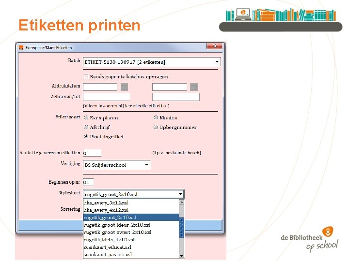 Etiketten printen 