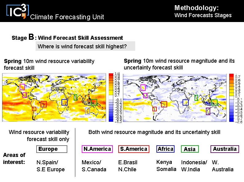 Methodology: Wind Forecasts Stages Climate Forecasting Unit Stage B: Wind Forecast Skill Assessment Where