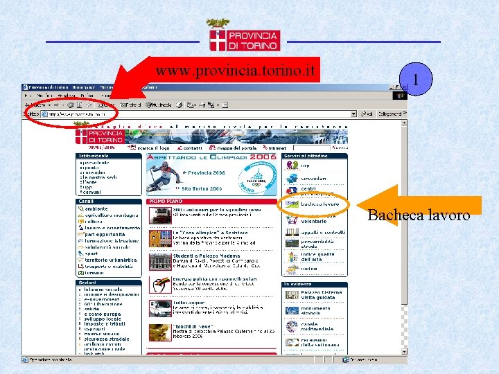 www. provincia. torino. it 1 Bacheca lavoro 