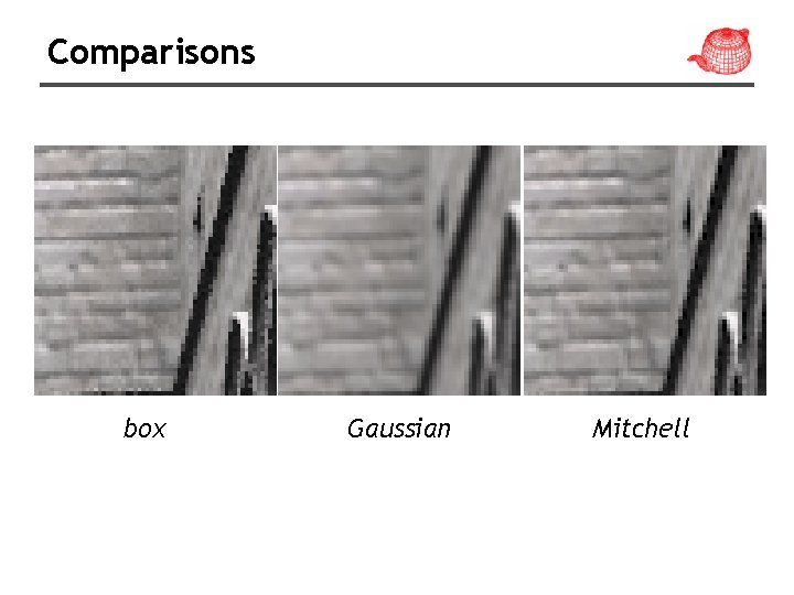 Comparisons box Gaussian Mitchell 