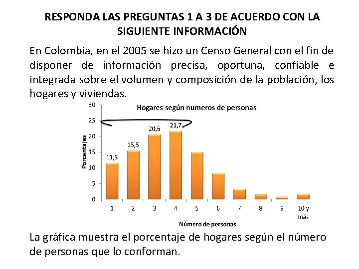 RESPONDA LAS PREGUNTAS 1 A 3 DE ACUERDO CON LA SIGUIENTE INFORMACIÓN En Colombia,