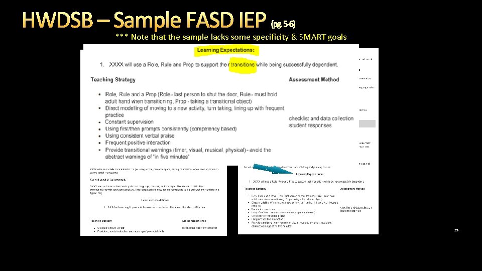 HWDSB – Sample FASD IEP (pg. 5 -6) *** Note that the sample lacks HWDSB – Sample FASD IEP (pg. 5 -6) *** Note that the sample lacks