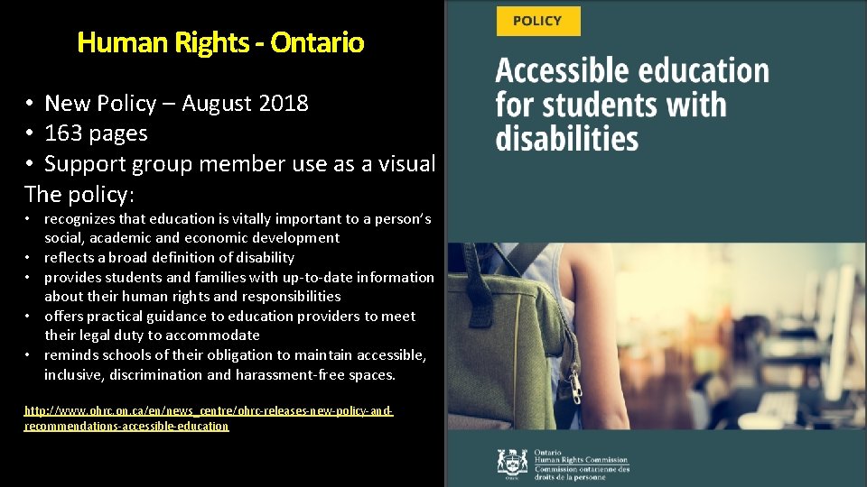 Human Rights - Ontario • New Policy – August 2018 • 163 pages • Human Rights - Ontario • New Policy – August 2018 • 163 pages •