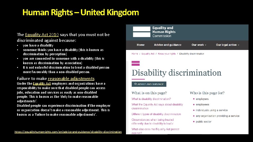 Human Rights – United Kingdom The Equality Act 2010 says that you must not Human Rights – United Kingdom The Equality Act 2010 says that you must not