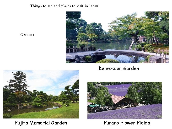 Things to see and places to visit in Japan Gardens Kenrokuen Garden Fujita Memorial