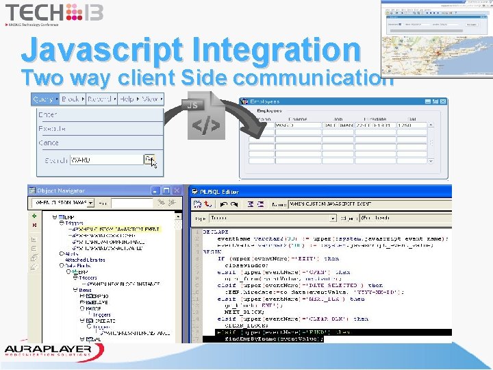 Javascript Integration Two way client Side communication 