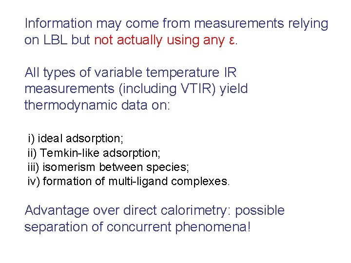 Information may come from measurements relying on LBL but not actually using any ε.