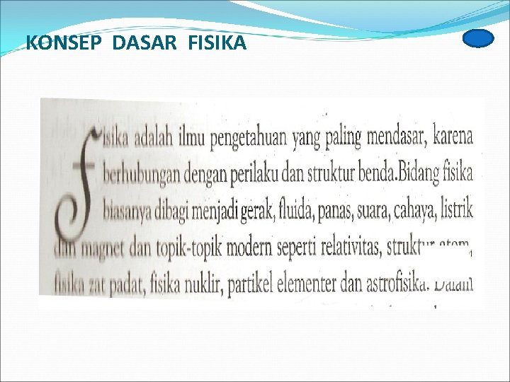 KONSEP DASAR FISIKA 