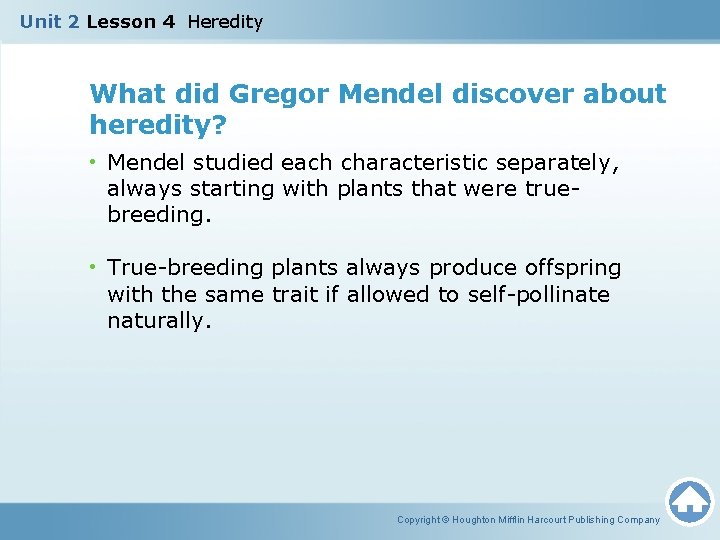 Unit 2 Lesson 4 Heredity What did Gregor Mendel discover about heredity? • Mendel