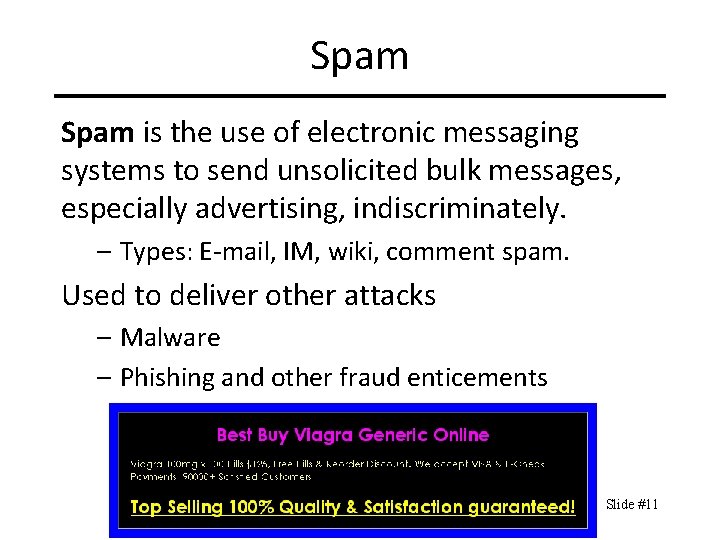 Spam is the use of electronic messaging systems to send unsolicited bulk messages, especially