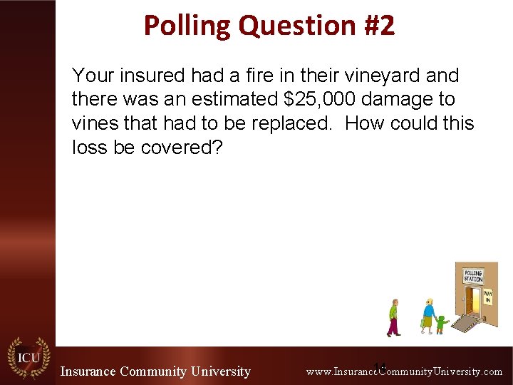Polling Question #2 Your insured had a fire in their vineyard and there was Polling Question #2 Your insured had a fire in their vineyard and there was