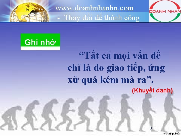 www. doanhnhanhn. com - Thay đổi để thành công LOGO Ghi nhớ “Tất cả