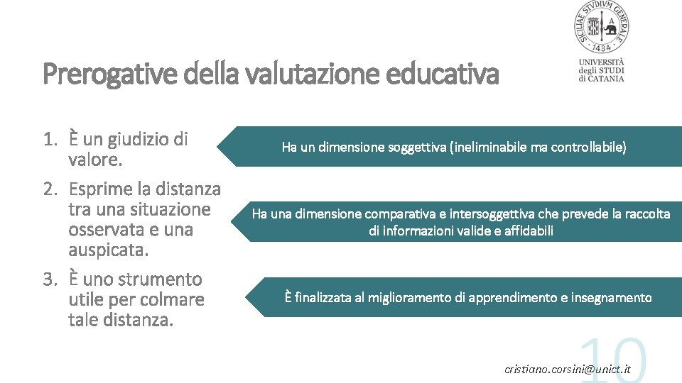 Prerogative della valutazione educativa 1. È un giudizio di valore. 2. Esprime la distanza