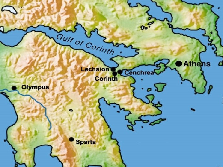 Corinth-Athens map 