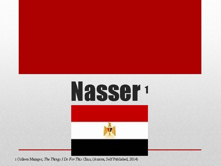 Nasser 1 Colleen Mainger, The Things I Do For This Class, (Aurora, Self Published,