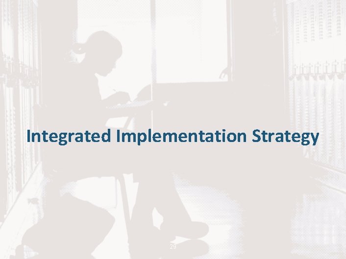 Integrated Implementation Strategy 29 