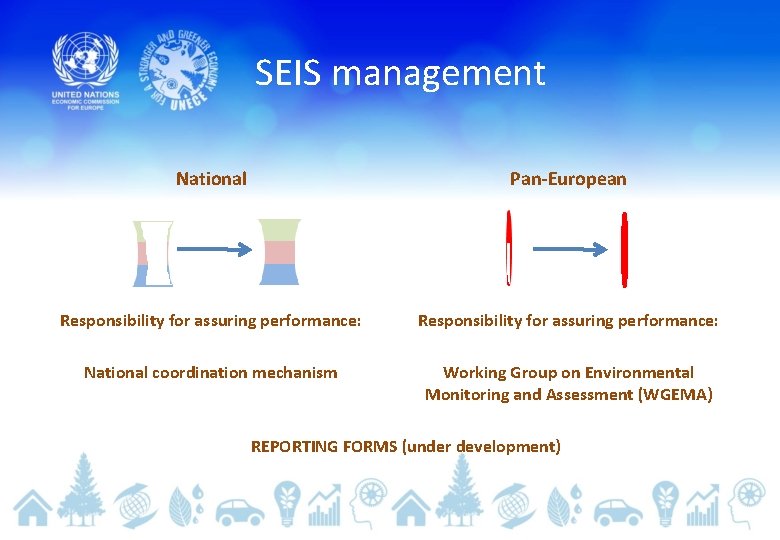 SEIS management National Pan-European Responsibility for assuring performance: National coordination mechanism Working Group on