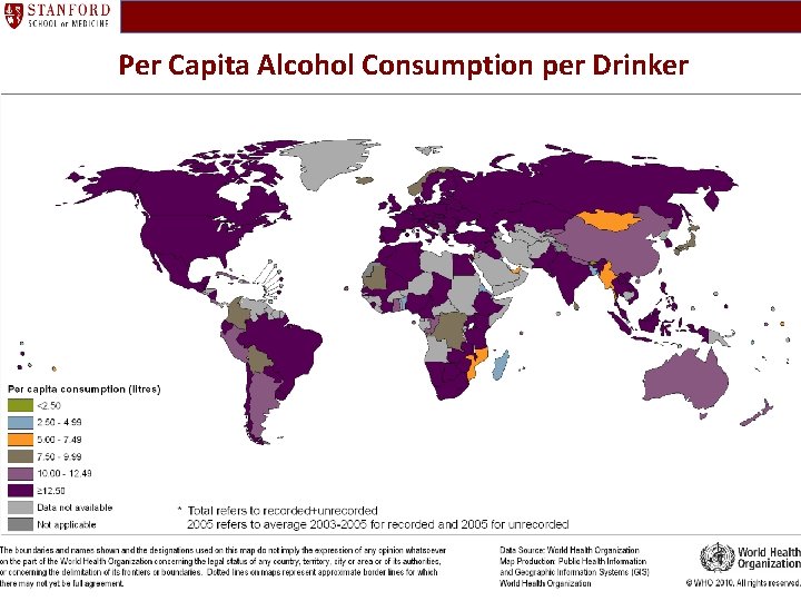 Per Capita Alcohol Consumption per Drinker (2005) 