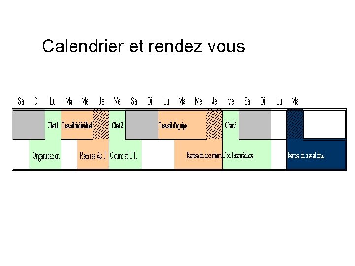 Calendrier et rendez vous 